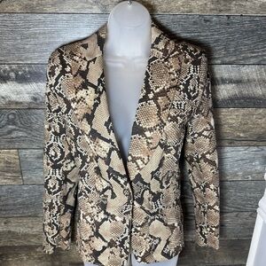 Altuzarra for Target Women’s Medium Python Snake Print Blazer Jacket, EUC